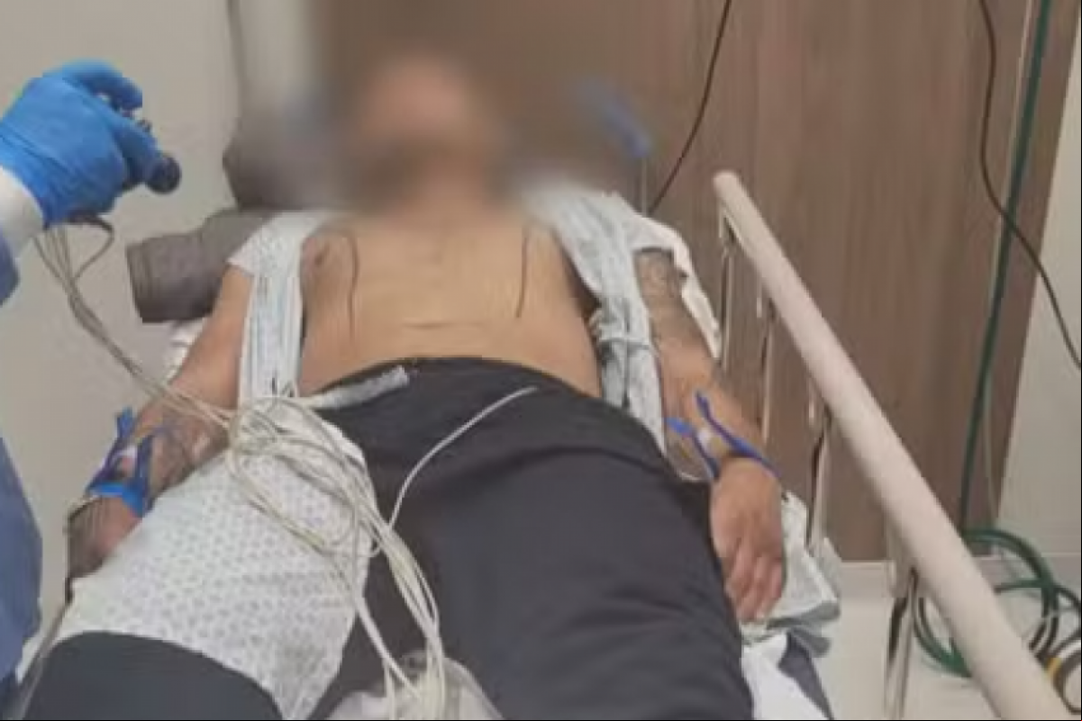 Imagem mostra soldado Danilo internado após agressões que diz ter sofrido no Batalhão de Choque