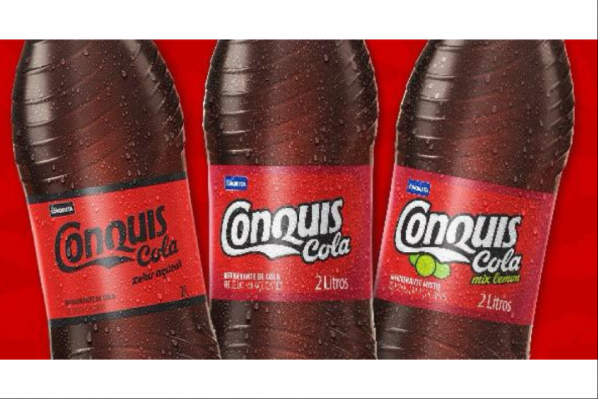São três opções de sabores na linha 